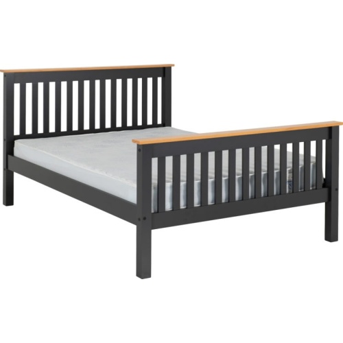 Monaco 5ft Bed High Foot End Grey