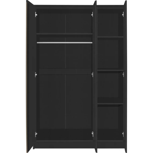 Malvern Black 3 Door Wardrobe