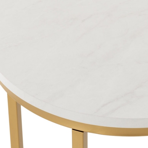 Dallas Gold and Marble Side Table