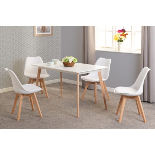 Bendal White and Beech Dining Set