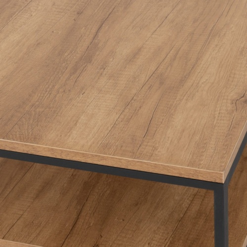 Durham Light Oak Effect and Black Coffee Table