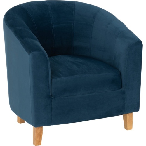 Sapphire Blue Velvet Tub Chair