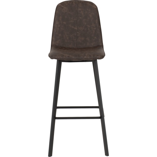 Quebec Bar Chair Brown Faux Leather