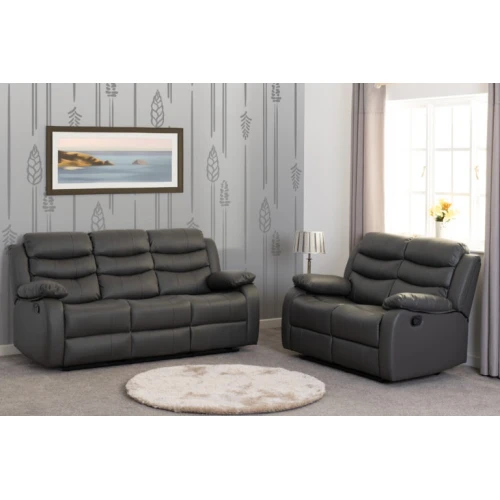 Grey 3x2 Recliner Suite