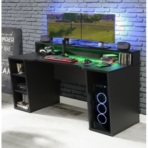 Tez-Gaming-Desk-LED-Matt-Black5.jpg IW Furniture | Free Delivery