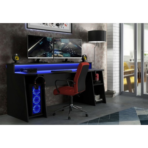 Tez-Gaming-Desk-with-Blue-LED-Matt-Black5.jpg IW Furniture | Buy Now