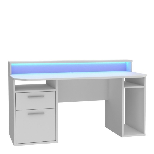 Tez-Gaming-Desk-with-Blue-LED-in-White4.jpg IW Furniture | Buy Now
