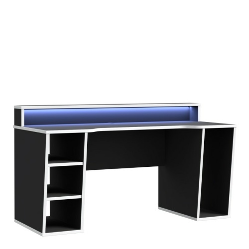 Tez-Gaming-Desk-with-LED-in-Black-White-1.jpg IW Furniture | FREE DELIVERY