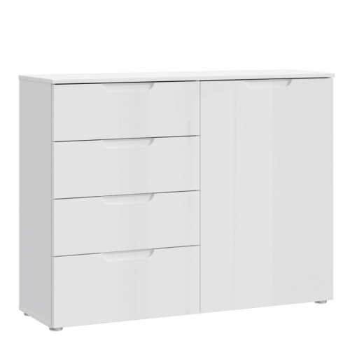 Enna-4-Chest-of-Drawers-1-Door-in-White-High-Gloss.jpg IW Furniture | Free Delivery