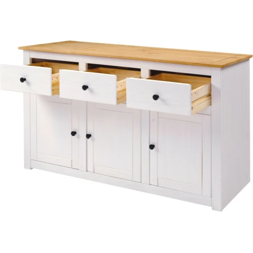 Panama 3 Door Sideboard White