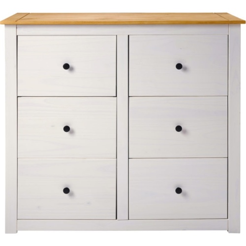 Panama 6 Drawer Chest White