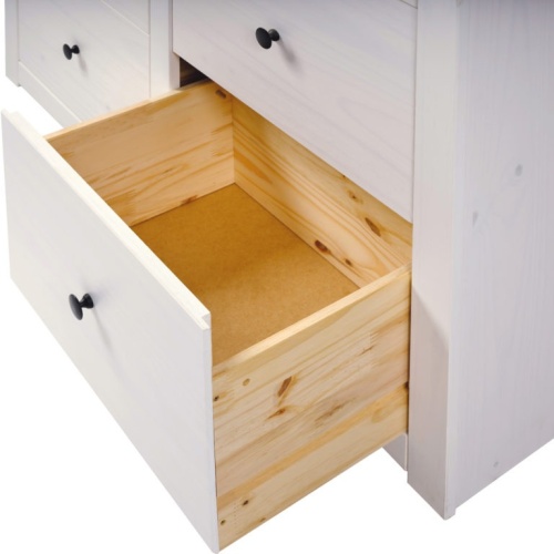 Panama 6 Drawer Chest White