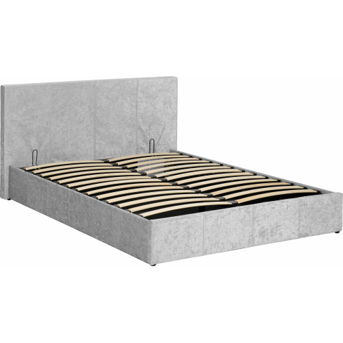 Waverley 4'6" Storage Bed Grey Crushed Velvet