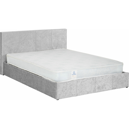Waverley 4'6" Storage Bed Grey Crushed Velvet