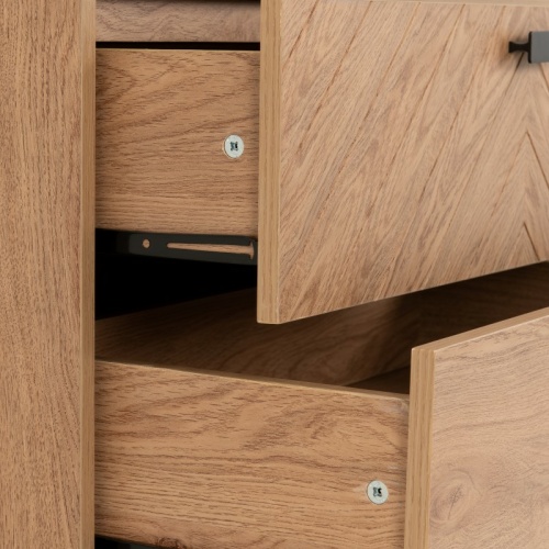 LEON 3 DRAWER CHEST - MEDIUM OAK EFFECT 2023 100-102-177 06 IW Furniture | Free Delivery