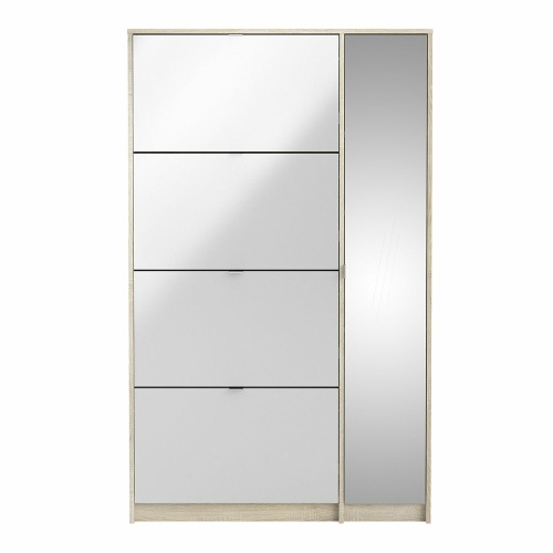 Shoe Cabinet 4 Flip Down Mirror Doors