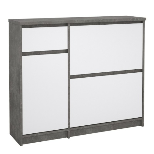 Caia-Shoe-Cabinet-2-Flip-Down-Doors-Concrete.jpg IW Furniture | FREE DELIVERY