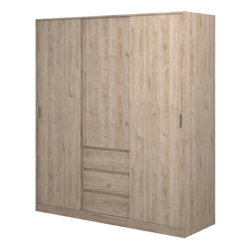 Caia-Wardrobe-with-2-Sliding-Doors-Oak1.jpg IW Furniture | FREE DELIVERY