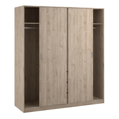 Caia-Wardrobe-with-2-Sliding-Doors-Oak2.jpg IW Furniture | FREE DELIVERY