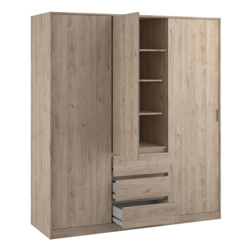 Caia-Wardrobe-with-2-Sliding-Doors-Oak3.jpg IW Furniture | FREE DELIVERY