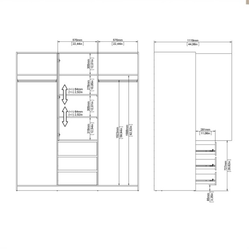 Caia-Wardrobe-with-2-Sliding-Doors-Oak6.jpg IW Furniture | FREE DELIVERY