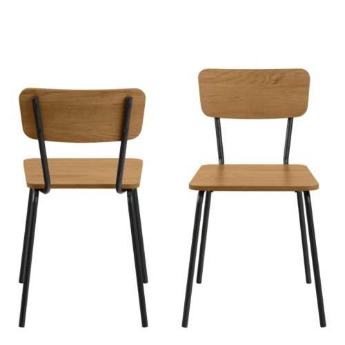 Peru-Dining-Chair-in-Steel-and-Oak-Pair1.jpg IW Furniture | Free Delivery
