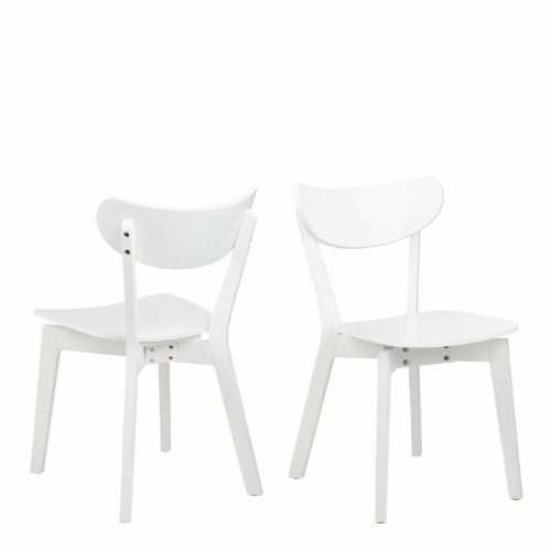 Roxby Dining Chair in White (Pair)