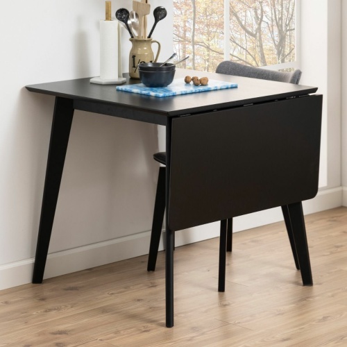 Roxby Extending Dining Table 80-120cm in Black - Image 5