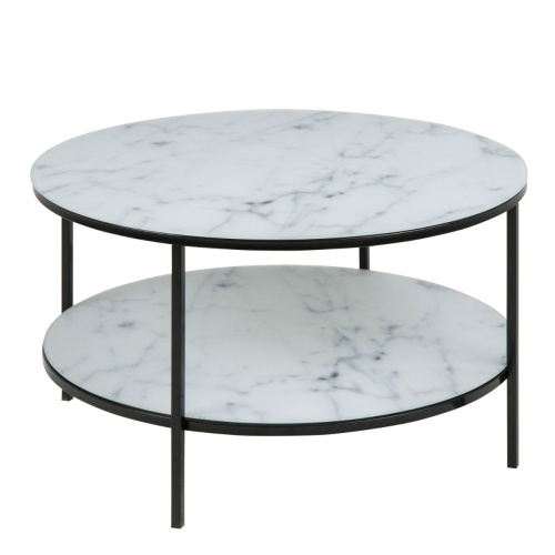 Alisma-Round-Coffee-Table-White-Black.jpg IW Furniture | Free Delivery