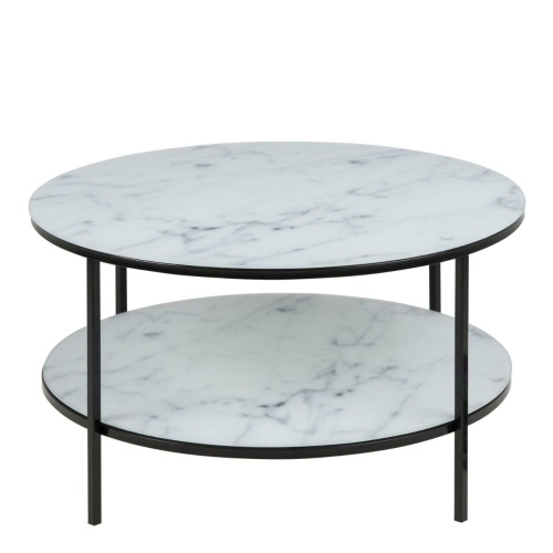 Alisma-Round-Coffee-Table-White-Black1.jpg IW Furniture | Free Delivery