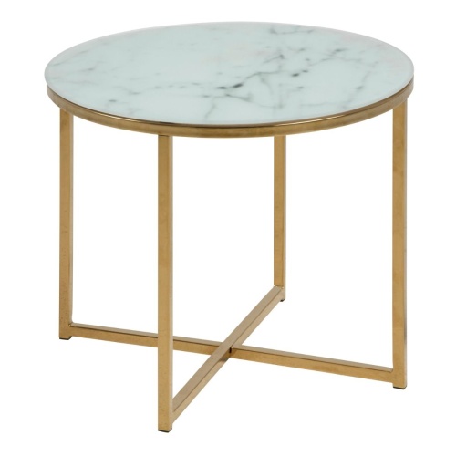 Alisma-Round-Side-Table-White-Marble-Effect.jpg IW Furniture | Free Delivery