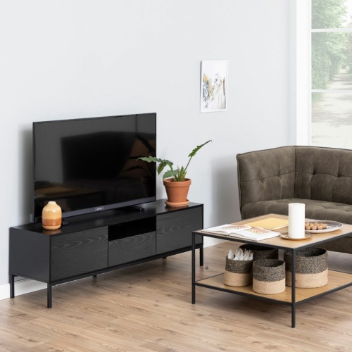 Seaford-2-Door-1-Drawer-TV-Unit-Black4.jpg IW Furniture | Free Delivery