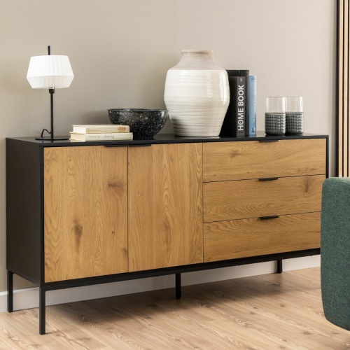 Seaford-2-Door-3-Drawer-Small-Sideboard-Oak4.jpg IW Furniture | Free Delivery