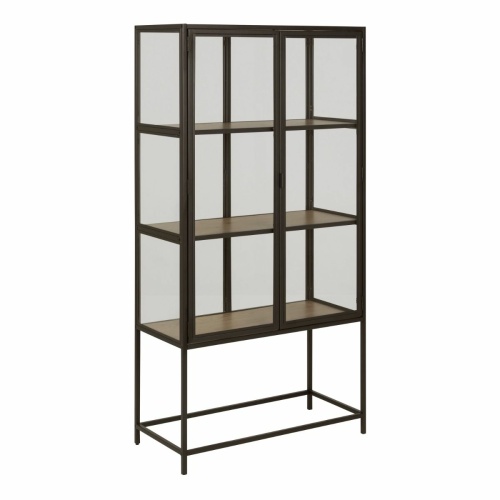 Seaford-2-Glass-Door-Display-Cabinet-Oak.jpg IW Furniture | Free Delivery