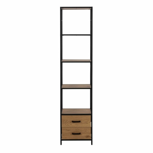 Seaford-Bookcase-2-Drawers-3-Shelves-Oak1.jpg IW Furniture | Free Delivery