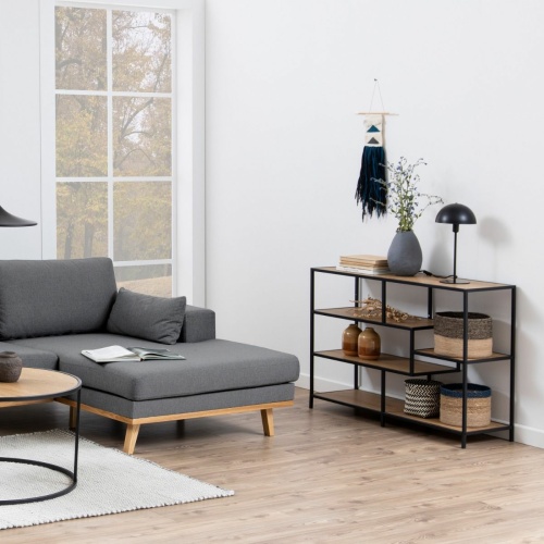 Seaford-Bookcase-4-Oak-Shelves4.jpg IW Furniture | Free Delivery