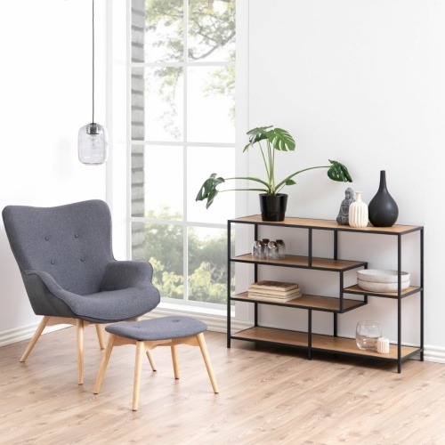 Seaford-Bookcase-4-Oak-Shelves5.jpg IW Furniture | Free Delivery