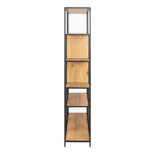 Seaford-Bookcase-7-Shelves-Glass-Front-Display-Oak3.jpg IW Furniture | Free Delivery