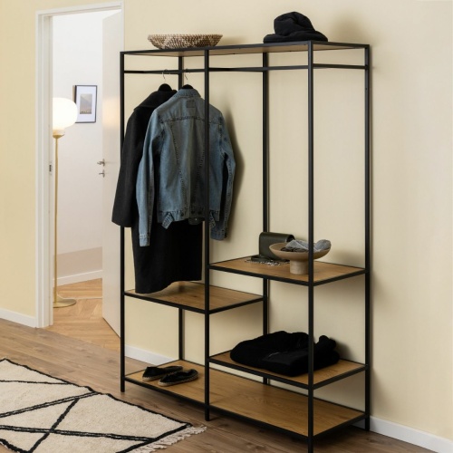 Seaford-Clothes-Rack-4-Oak-Shelves3.jpg IW Furniture | Free Delivery