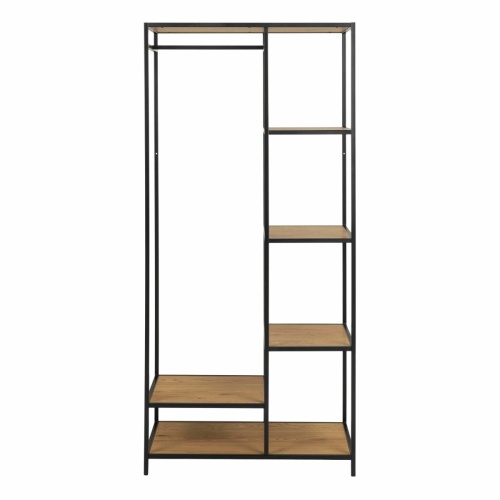 Seaford-Clothes-Rack-5-Oak-Shelves1.jpg IW Furniture | Free Delivery