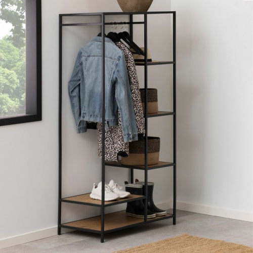Seaford-Clothes-Rack-5-Oak-Shelves3.jpg IW Furniture | Free Delivery