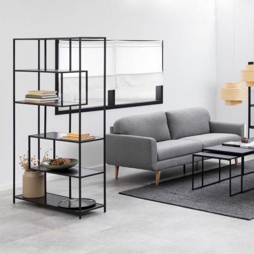 Seaford-Large-Asymmetrical-Bookcase-5-Black-Shelves4.jpg IW Furniture | Free Delivery