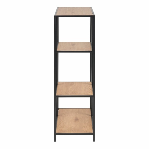 Seaford-Metal-Asymmetrical-Bookcase-Oak2.jpg IW Furniture | Free Delivery