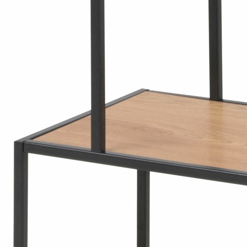 Seaford-Metal-Asymmetrical-Bookcase-Oak4.jpg IW Furniture | Free Delivery