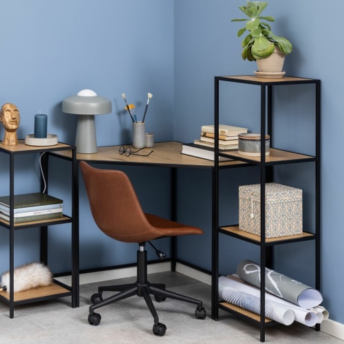 Seaford-Narrow-Bookcase-3-Oak-Shelves2.jpg IW Furniture | Free Delivery