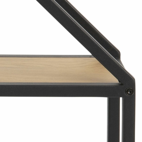 Seaford-Octagonal-Metal-Wall-Shelf-Oak4.jpg IW Furniture | Free Delivery