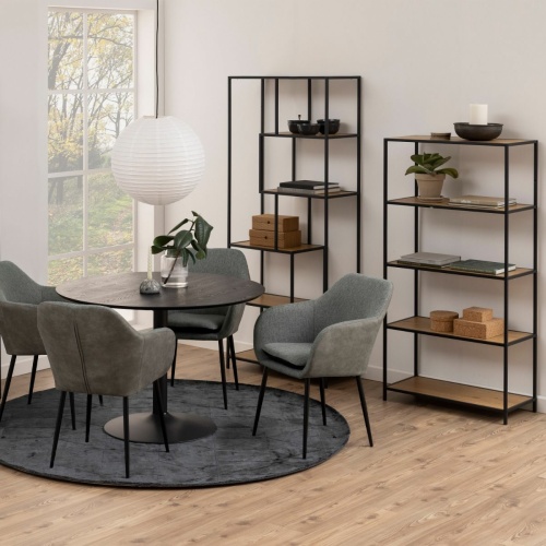 Seaford-Tall-Bookcase-5-Oak-Shelves4.jpg IW Furniture | Free Delivery