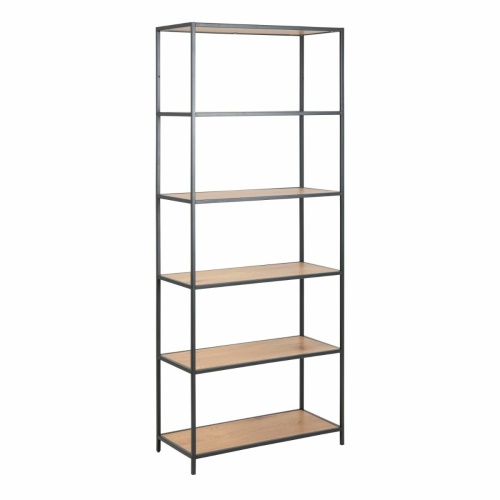 Seaford-Tall-Bookcase-5-Shelves-Oak.jpg IW Furniture | Free Delivery