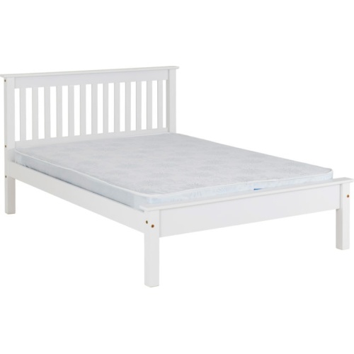 Monaco 4' Bed Low Foot End White