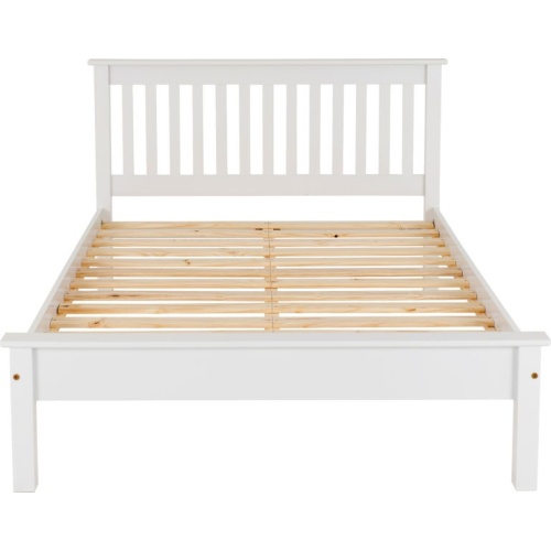 Monaco 4' Bed Low Foot End White